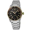 Longines Spirit Zulu Time Automatic Grey Dial 18k Yellow Gold Bezel Steel Men's Watch L3.802.5.53.6