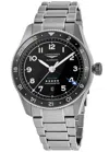 Longines Men's Swiss Automatic Spirit Zulu Time Stainless Steel Bracelet Watch 42mm In Black