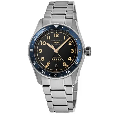 Longines Spirit Zulu Time Grey Dial Stainless Steel Men's Watch L3.812.4.60.6 In Silver