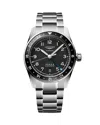Longines Spirit Zulu Time Watch, 39mm In Black/silver