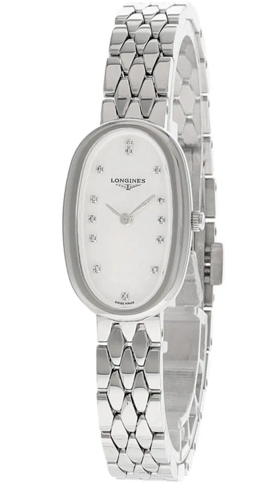 Pre-owned Longines Symphonette Ss Diamond Mop Dial Women's Watch L2.305.4.87.6