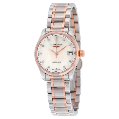 Longines The  Master Automatic Mother Of Pearl Ladies Watch L21285897 In Metallic