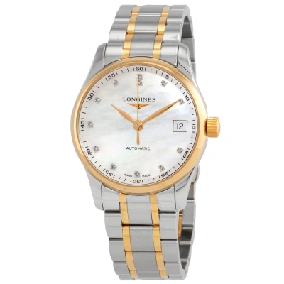 Longines The  Master Collection Automatic Diamond White Mother Of Pearl Dial Ladies Watch L2 In Metallic