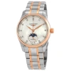 LONGINES LONGINES THE LONGINES MASTER COLLECTION AUTOMATIC MOON PHASE DIAMOND WHITE MOTHER OF PEARL DIAL LADI