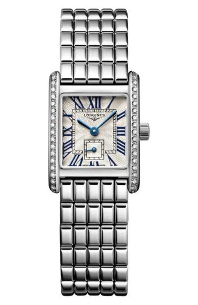 Longines The Mini Dolcevita Diamond Bracelet Watch, 29mm In Silver