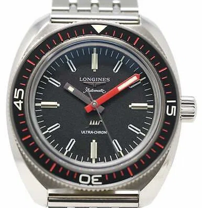 Pre-owned Longines Ultra-chron Box Edition Black Dial 43 L2.836.4.52.9