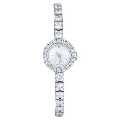 Pre-owned Longines Vintage  Swiss 18k White Gold Diamond Lady's Wrist Watch