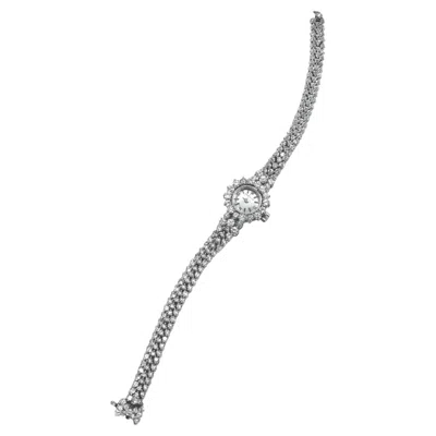 Pre-owned Longines Vintage Platinum And Diamond  Cocktail Watch In Multi