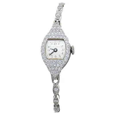 Pre-owned Longines Watch Art Deco Platinum Ladies Watch In Multi