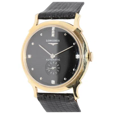 Pre-owned Longines Wittnauer New York Vintage Automatic 14k Gold Diamond Dial Wristwatch In Multi