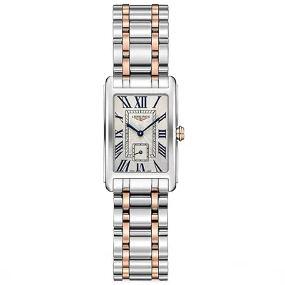 Longines Women's Swiss Dolcevita 18k Rose Gold & Stainless Steel Bracelet Watch 23x37mm In No Color