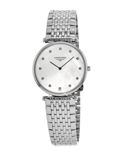 Longines La Grande Classique Quartz Mother Of Pearl Dial Diamond Stainless Steel Women's Watch L4.709.4.88.6 In Multi
