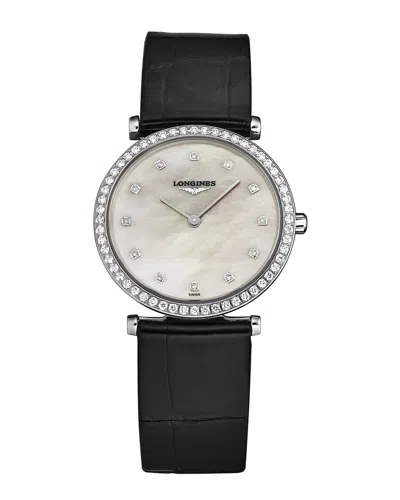 Longines Women's Lagrande Diamond Watch In Black