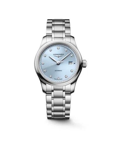 Longines Women's Master Collection Silver Stainless Steel Strap Watch 30mm In Metallic