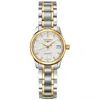 Longines Women's Swiss Automatic Master Diamond Accent 18k Gold And Stainless Steel Bracelet Watch 26mm L2128 In Silver