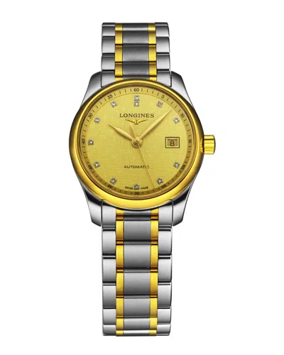 Longines Women's Mastercollec Diamond Watch In Metallic