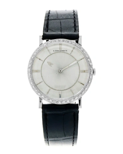 Longines Women's Mystery Diamond Watch, Circa 1970 (authentic ) In Black