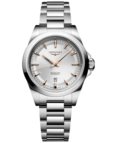 Longines Women's Swiss Automatic Conquest Stainless Steel Bracelet Watch 30mm In No Color