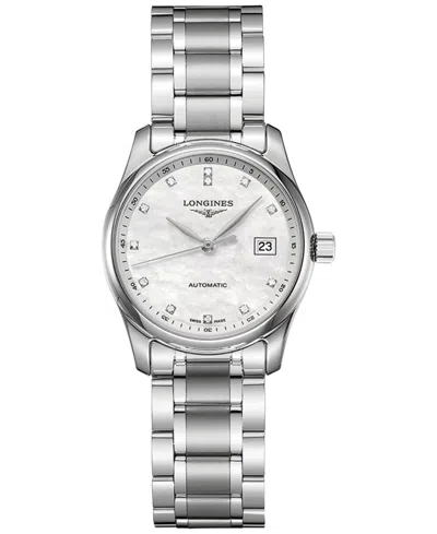 Longines Women's Swiss Automatic The  Master Collection Stainless Steel Bracelet Watch 29mm L22574876 In Silver
