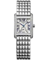 Longines Women's Swiss Mini Dolcevita Diamond (1/2 Ct. T.w.) Stainless Steel Bracelet Watch 22x29mm In Stainless Steel
