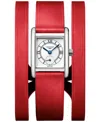 Longines Women's Swiss Mini Dolcevita Red Three-row Leather Strap Watch 29mm In No Color