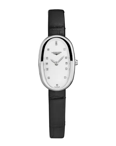 Longines Women's Symphonette Diamond Watch In Black