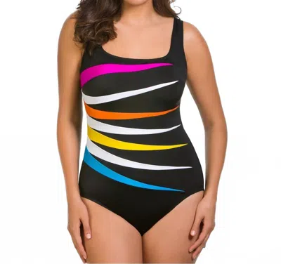 Longitude Fan One Piece Swimsuit In Lgt Colorblock Multi