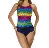Longitude High Neck One Piece Swimsuit - Plus In Lgt Acapulco In Multi
