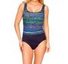 Longitude Rio Grande X-back One Piece Swimsuit In Lgt Navy In Blue