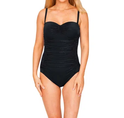 Longitude Women's Lingerie One Piece Swimsuit In Lgt Black