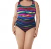 Longitude X-back One Piece Swimsuit - Plus In Heatwave In Multi
