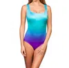 Longitude X-back One Piece Swimsuit In Lgt Mint Ombre In Multi