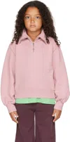 Longlivethequeen Kids Pink Zip Sweatshirt In 629 Blush
