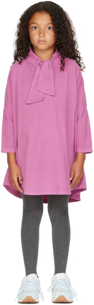 Longlivethequeen Kids Purple Babyrib Dress In 673 Orchid