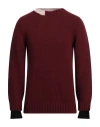 Longo Man Sweater Burgundy Size 3 Wool, Viscose, Polyamide, Cashmere In Red