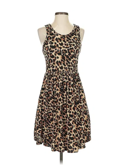 Pre-owned Longyuan Casual Dress In Brown