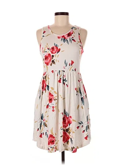 Pre-owned Longyuan Casual Dress In White