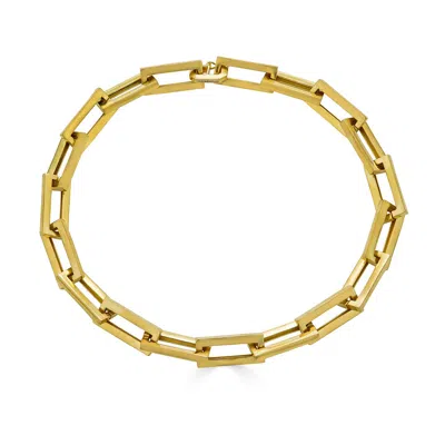 Loni Paul Jewelry Women's Gold Chunky Rectangle Link Necklace