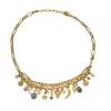 Loni Paul Jewelry Women's Gold / Green / Pink Talisman Charm Necklace In Multi