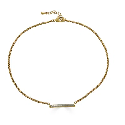Loni Paul Jewelry Women's Gold Pave Bar Necklace