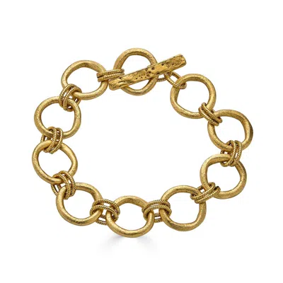 Loni Paul Jewelry Women's Gold Sculpted Circle Bracelet