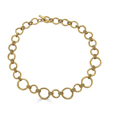 Loni Paul Jewelry Women's Gold  Sculpted Circle Necklace