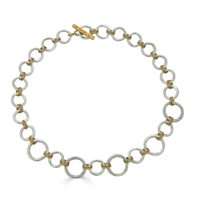 Loni Paul Jewelry Women's Gold / Silver Mixed Metal Sculpted Circle Necklace In Multi