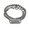 Loni Paul Jewelry Women's Matte Silver Double Wrap Bracelet With Pave Connector In Silver