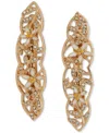 Lonna & Lilly 2-pc. Gold-tone Pave & Flower Hair Barrette Set In White