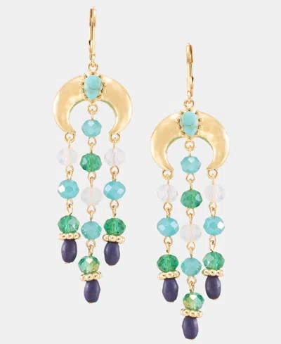Lonna & Lilly Beaded Statement Earrings In Gold