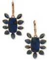 Lonna & Lilly Cubic Zirconia And Recon Stone Gold-tone Cluster Drop Earrings In Gold
