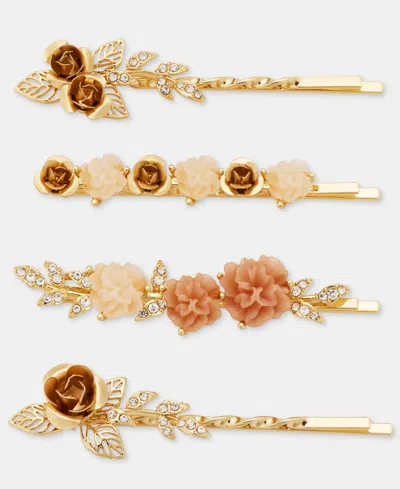 Lonna & Lilly Flower Bobby Pins, 4-piece Set In Blush