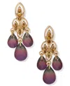 Lonna & Lilly Glass And Resin Stone Chandelier Earrings In Multi