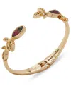 Lonna & Lilly Glass And Resin Stone Hinged Cuff Bracelet In Gold